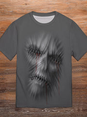 Halloween Skeleton Print Men's Graphic Crew Neck T-shirt