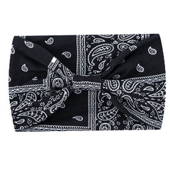 Boho Headbands Yoga Wide Knot Hair Bands Sweat Printed Sweatband