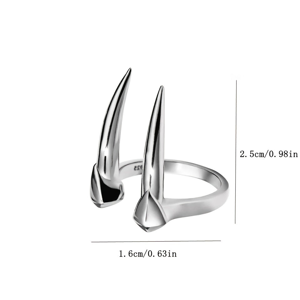 Gothic Black Skull Ring for Men Women