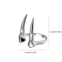 Gothic Black Skull Ring for Men Women