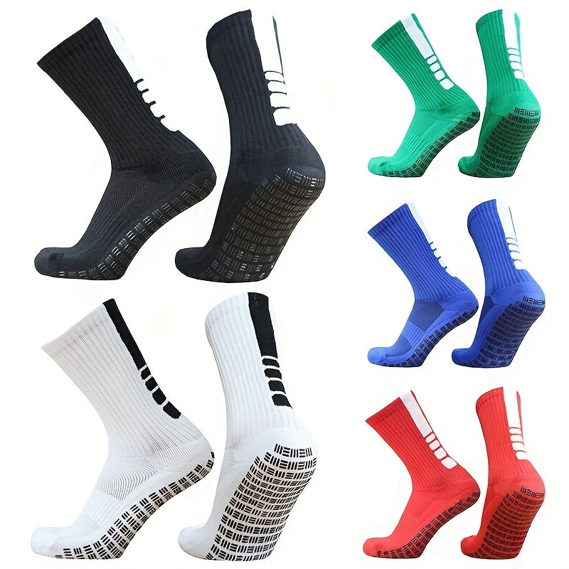 Striped Breathable Football Socks Non-slip Silicone Outdoor Sports Training