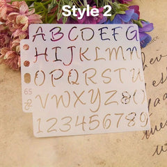 Alphabet Letter Stencils Template for Painting Scrapbooking Embossing
