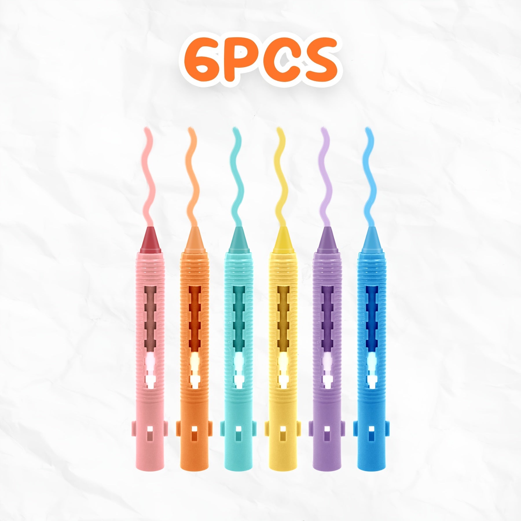 6pcs Washable Bath Crayons Set for Kids, Colorful Bathtub Markers Shower Crayons