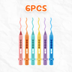 6pcs Washable Bath Crayons Set for Kids, Colorful Bathtub Markers Shower Crayons
