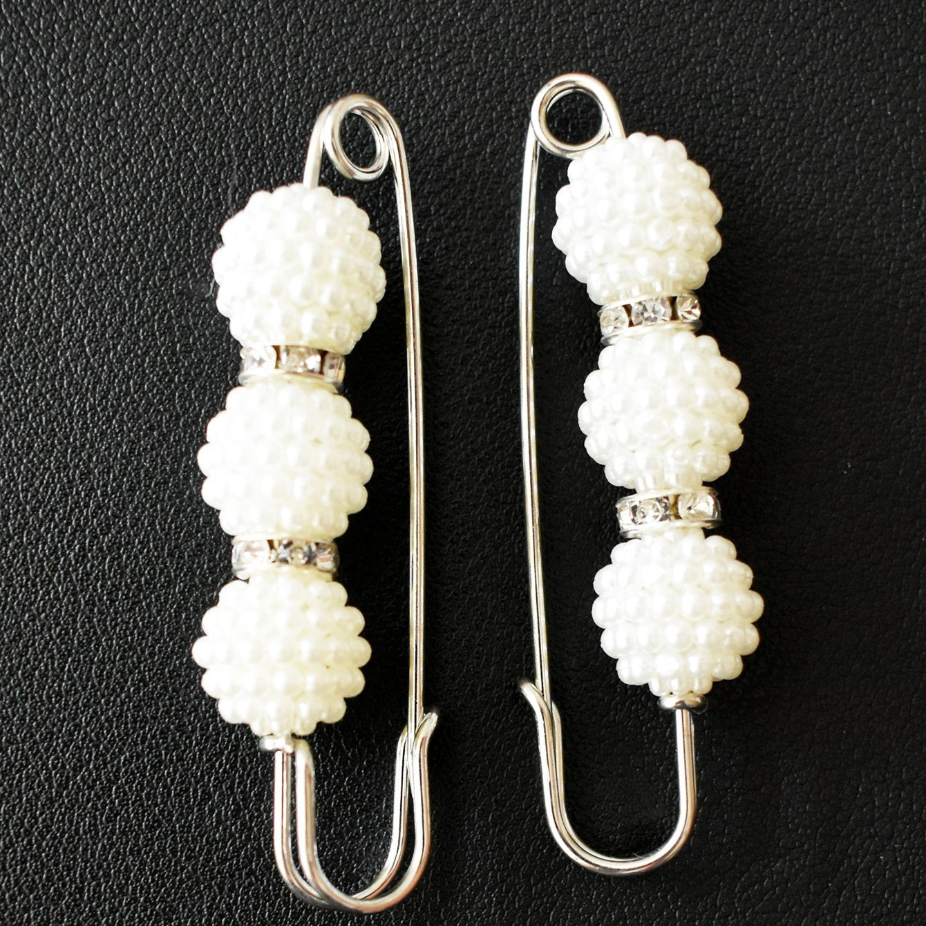 Pearl Brooch Metal Buckle Waist Pin Women Accessories