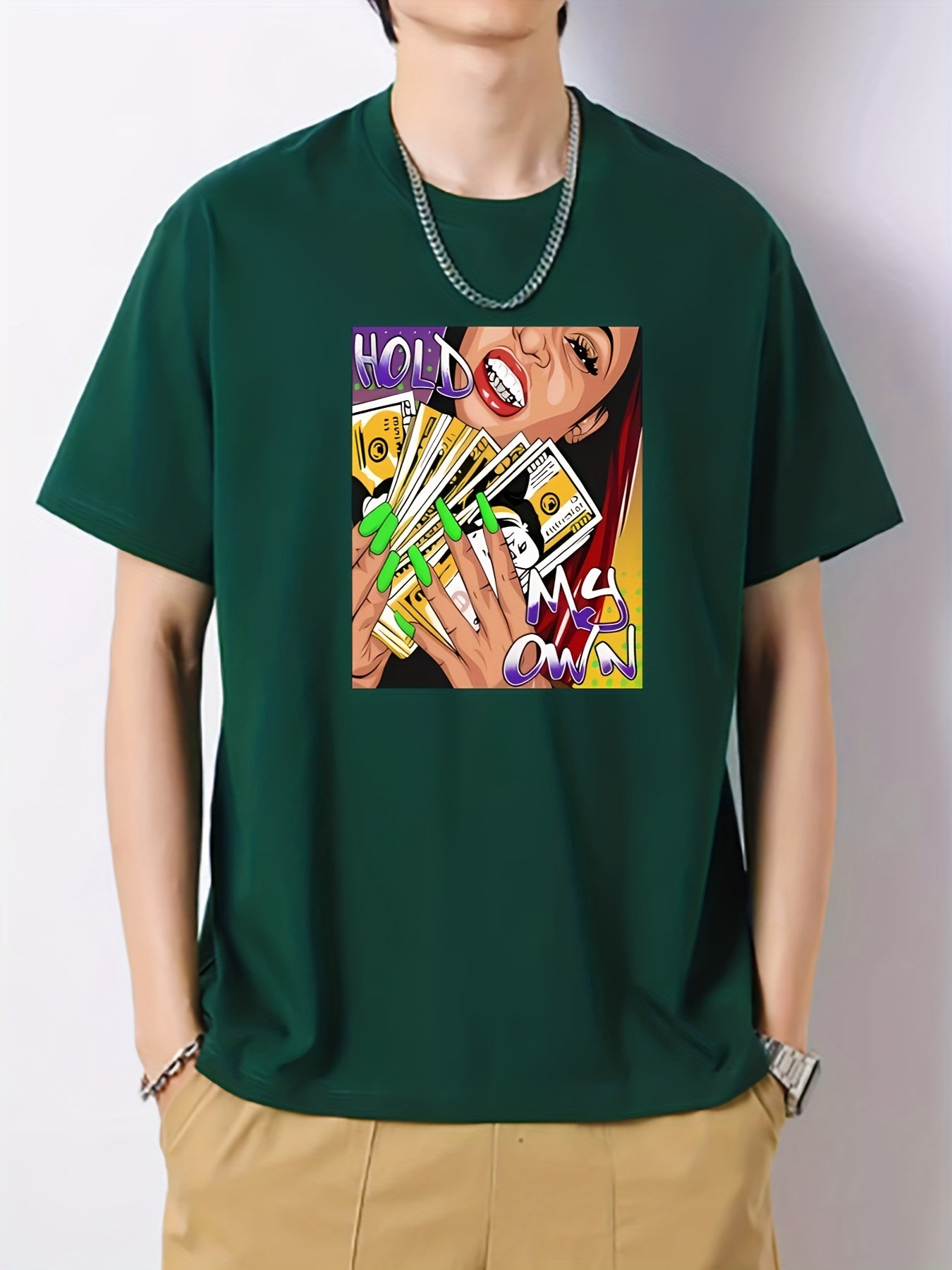 Men's Cotton Graphic Crew Neck Active T shirt Casual Comfy Tees For Summer