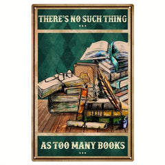 Drink Tea Read Books Be Happy Retro Metal Sign 8 12 Inch