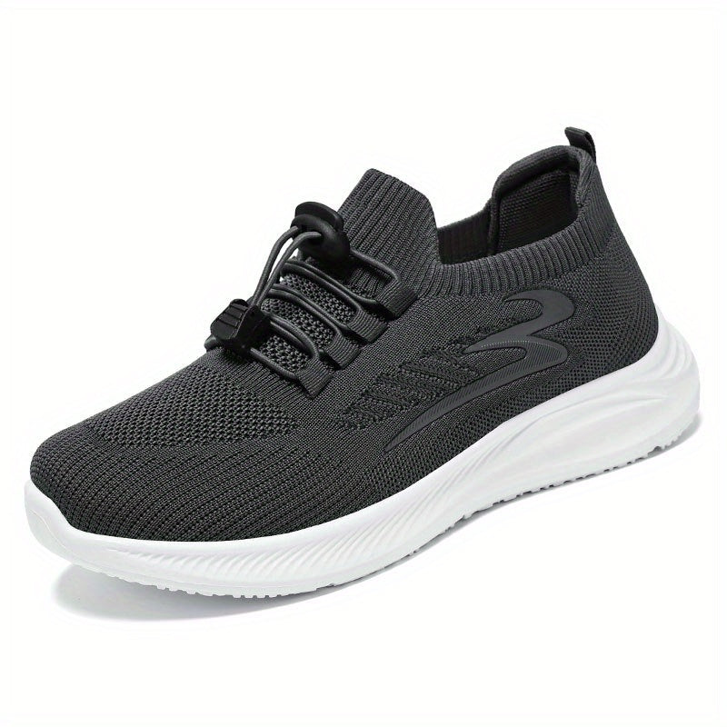 Soft Thick Sole Shock Absorption Flying Woven Shoes Lightweight