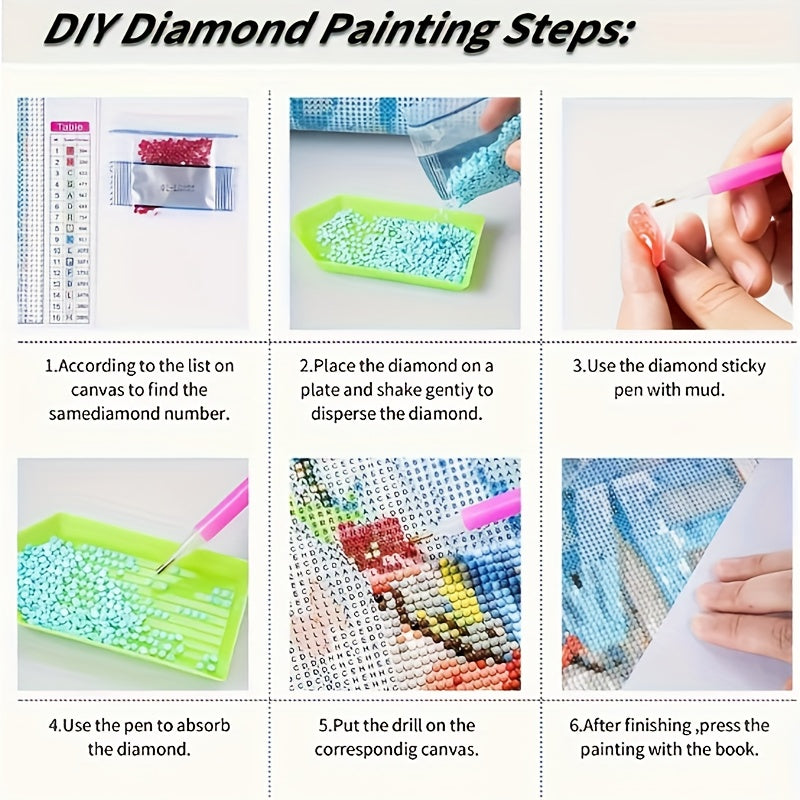 DIY 5D Diamond Painting Set - Cross Stitch Art Crafts Wall Decoration Gift