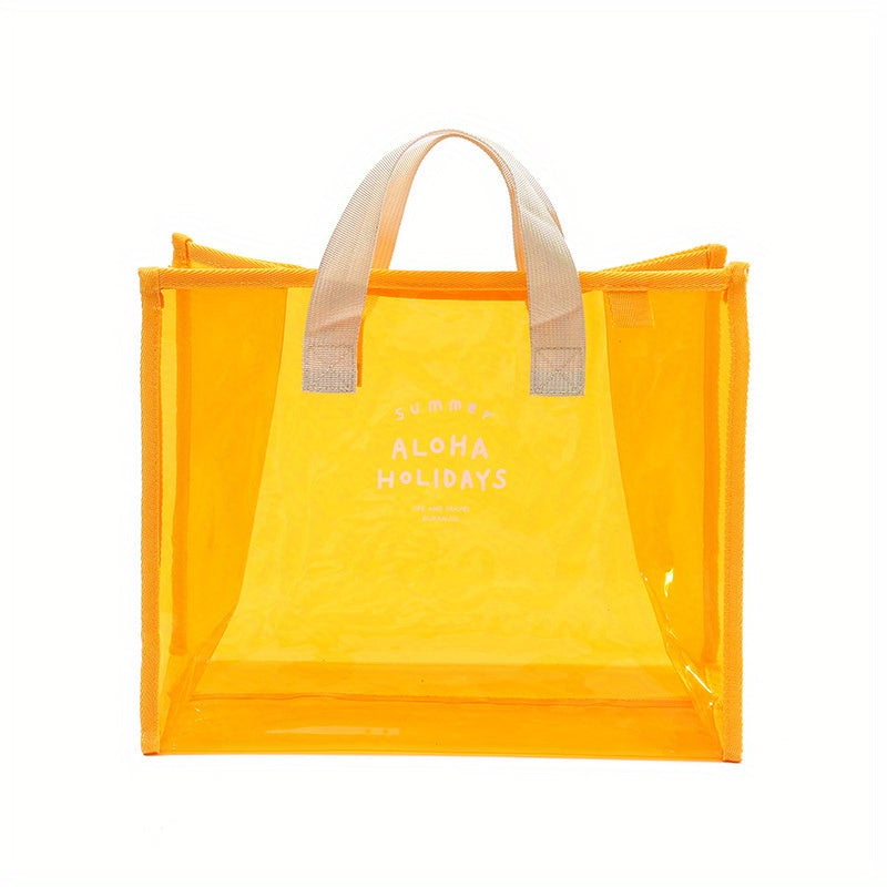 Transparent Tote Bag for Travel and Beach Storage