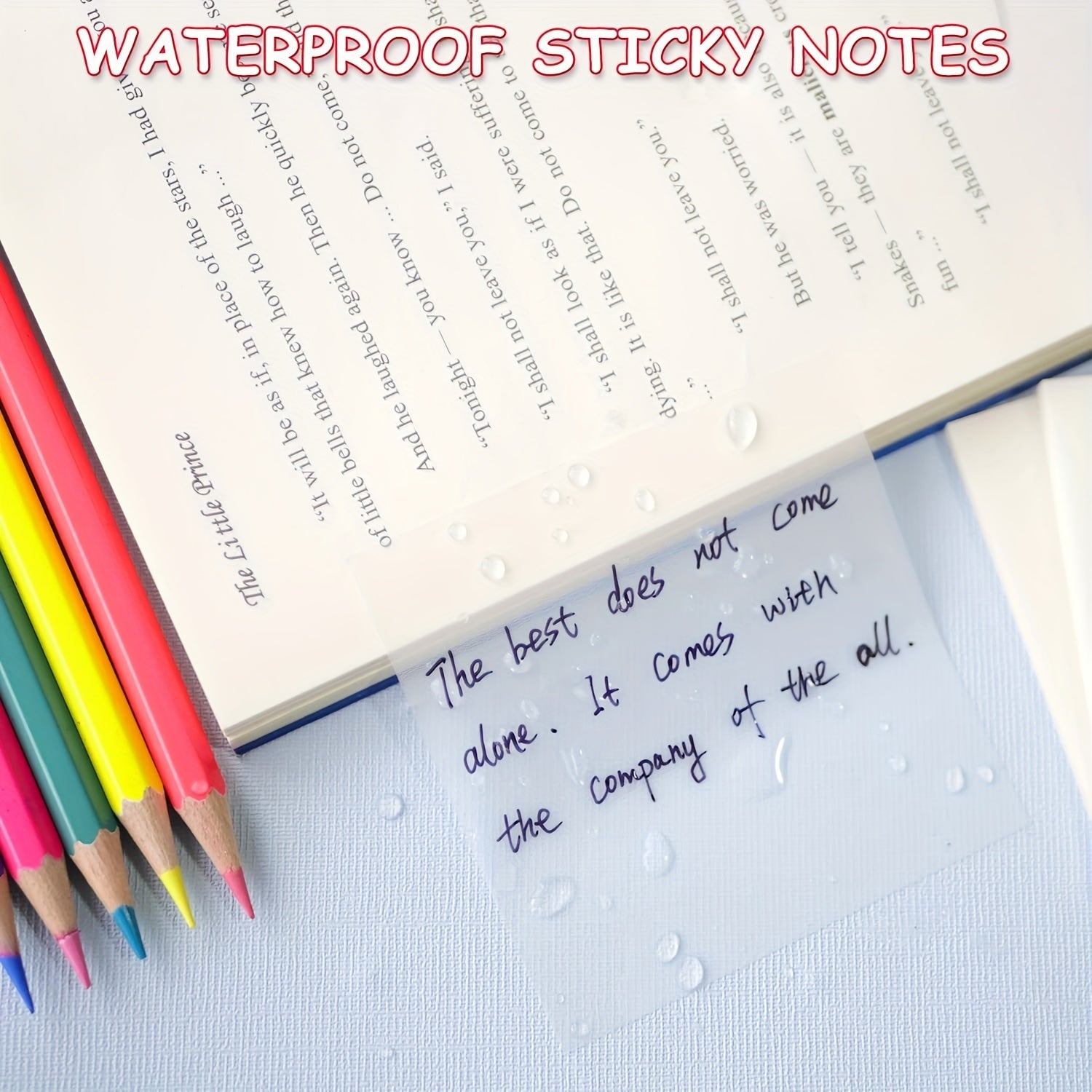 3x3 Clear Sticky Notes Waterproof Self Adhesive Translucent Sticky Note Pads