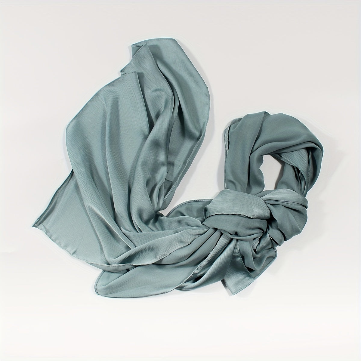 Pleated Silk Shawl Scarf Wrap Head Wrap for Daily Decoration - Mother's Gift