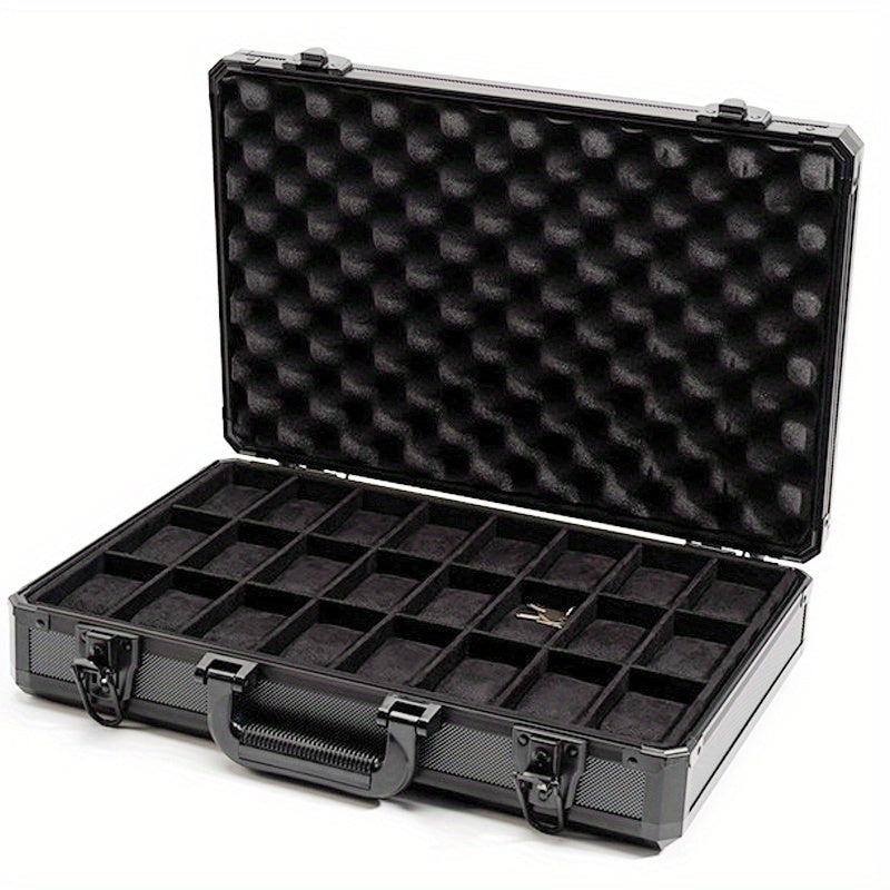 Aluminum Alloy 24-Digit Watch Case Carbon Fiber Box Display