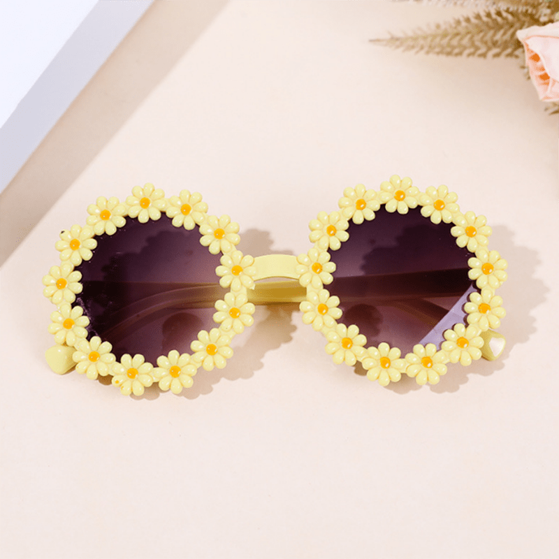 Daisy Flower Decor Sunglasses For Kids UV400