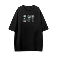 Graphic Hip-hop T-shirt Loose Banknote Style Unisex Top