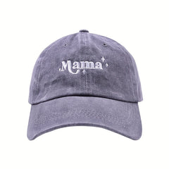 Mama Vintage Baseball Cap Washed Distressed Dad Hat Solid Sunscreen Sports Hats