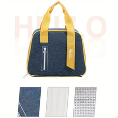 Japanese Style Insulated Lunch Bag Bento Tote Aluminum Foil Yellow Zipper
