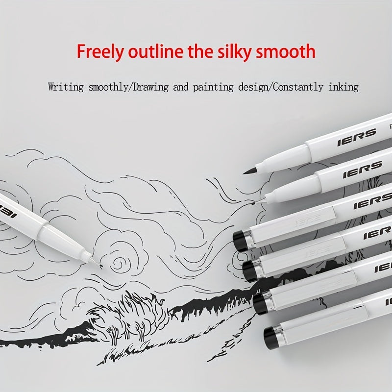 9 Needle Tube Pen Set Hand painted Waterproof Hook Line Pen Art Stroke Pen