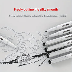 9 Needle Tube Pen Set Hand painted Waterproof Hook Line Pen Art Stroke Pen