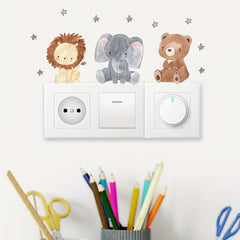 Cute Cartoon Animal Wall Decal for Switch Decoration