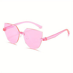 Rimless Cat Eye Sunglasses UV400