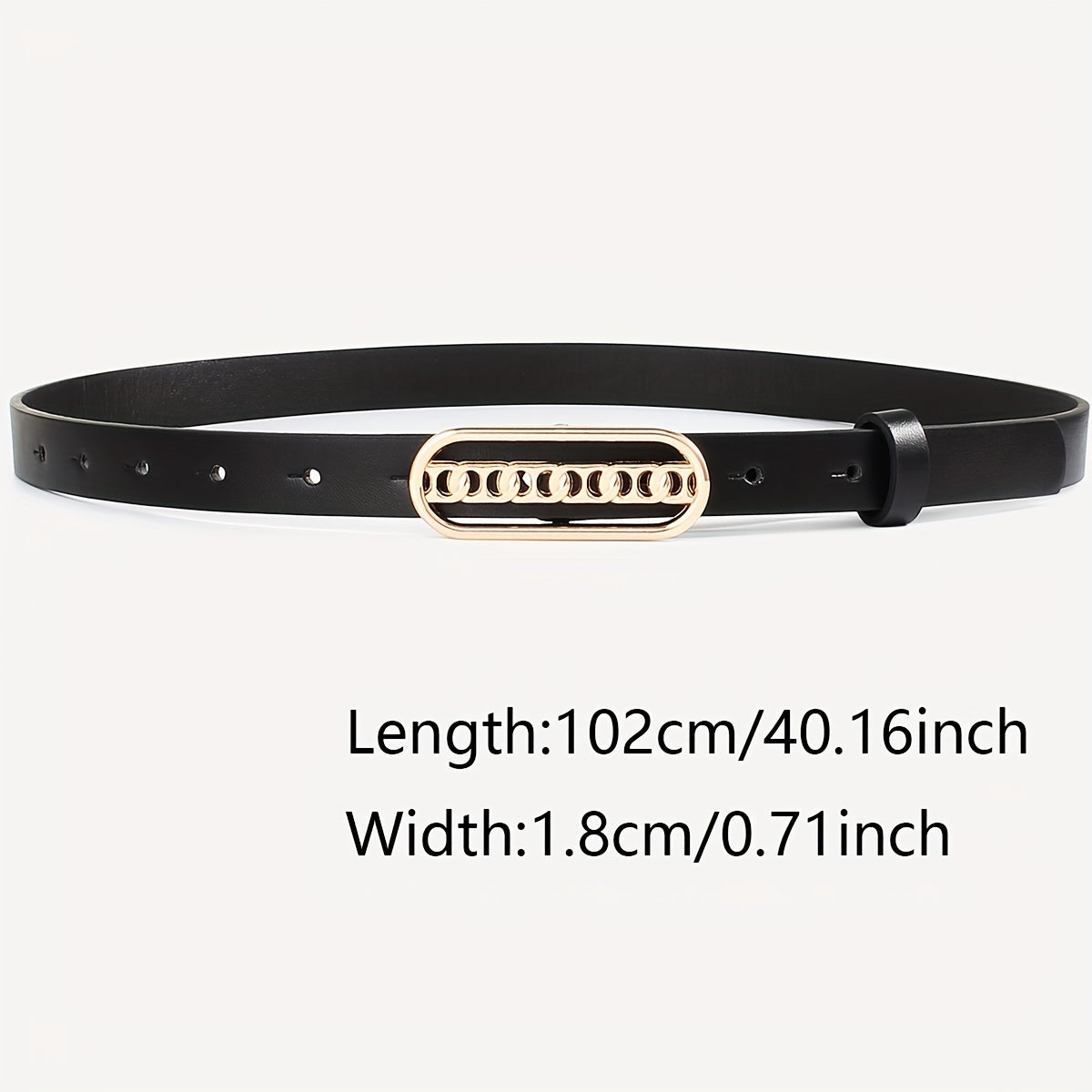 Oval Buckle Belt Set Classic Solid PU Leather Waist Belt Casual Jeans Pants Belt