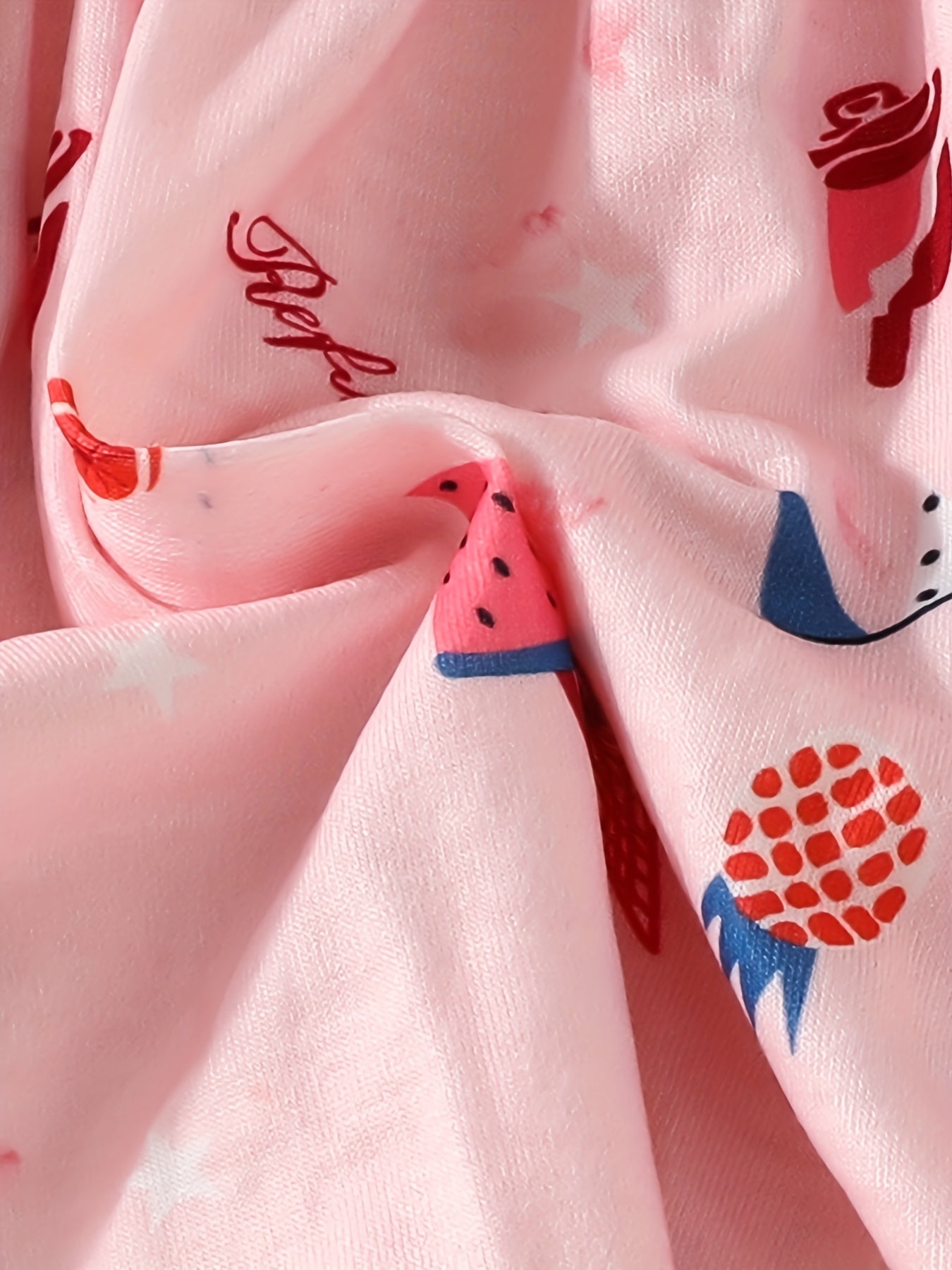 Baby Girls Ice Cream Print Sleeveless Dress
