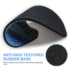 Round Non-Slip Gaming Mouse Pad for Women and Girls - Little Turtle Design