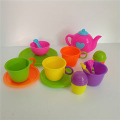 14pcs Colorful Play House Toys Set for Pretend Kitchen Tableware Fun