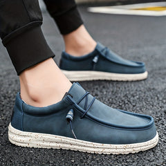Men's Slip On Loafer Shoes Lightweight Breathable Canvas Sneakers