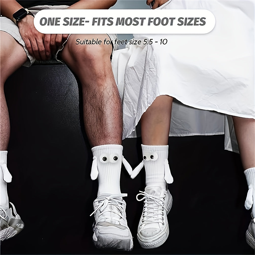 Couple Holding Hands Sweat-absorbing Cotton Socks