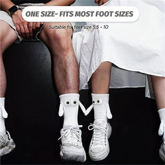 Couple Holding Hands Sweat-absorbing Cotton Socks