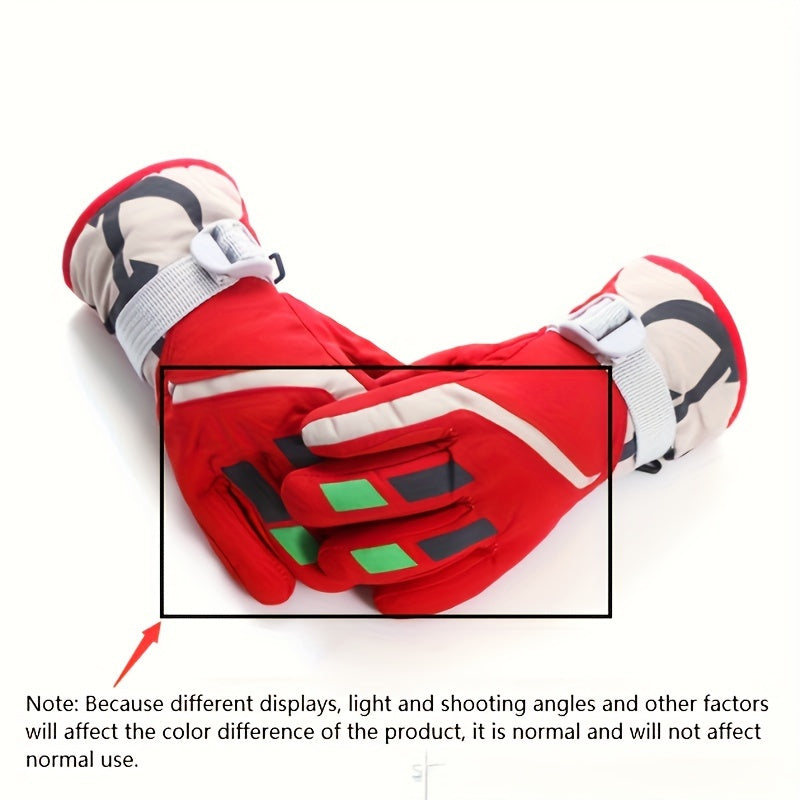 Kids Winter Skiing Gloves Waterproof & Windproof for Outdoor Activities