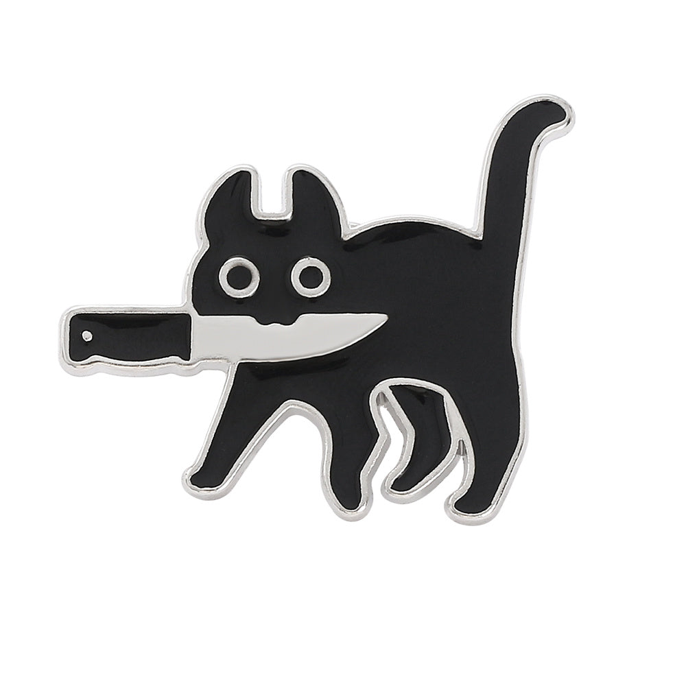 Cat Cartoon Enamel Pins for Backpacks Lapel Funny Brooch Gift