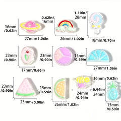 5pcs 28 18mm Acrylic Lollipop String Beads DIY Hair Rope Bracelet
