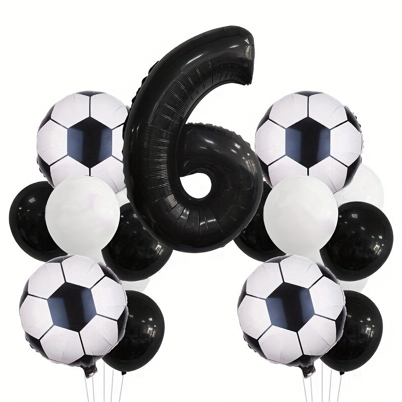17pcs Football Theme Kids Birthday Party Decor Set