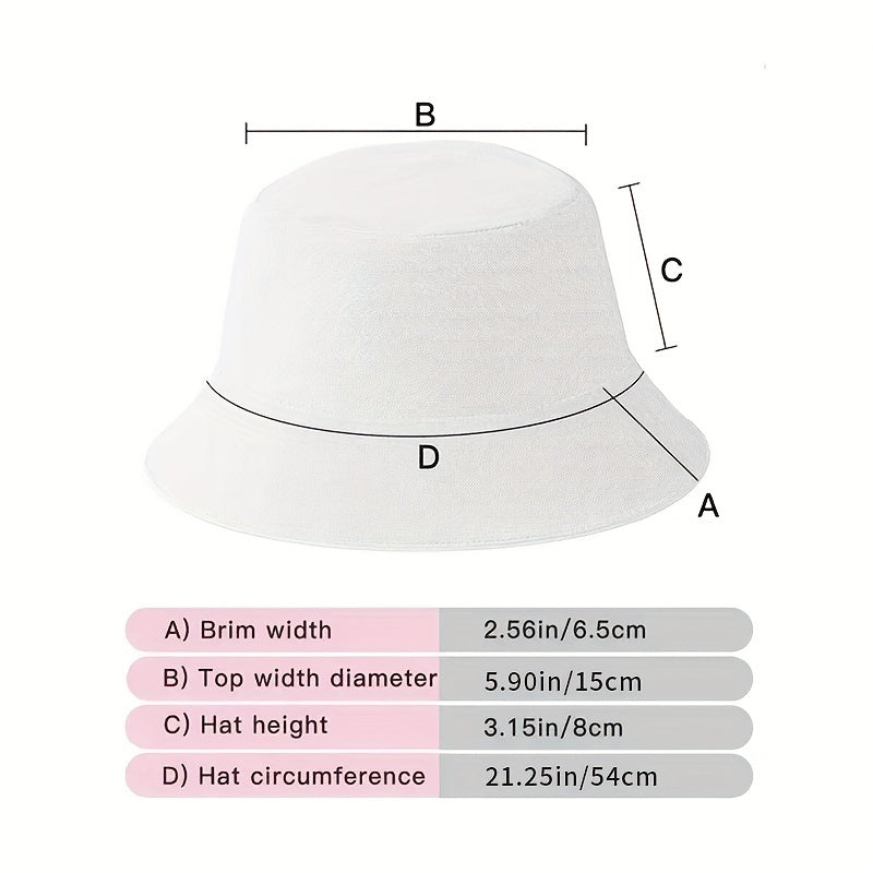 Kids Sunshade Bucket Hat With Cat Print