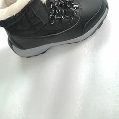Women's Faux Fur Snow Boots Waterproof Anti-slip Lace-up Warm Mid Calf