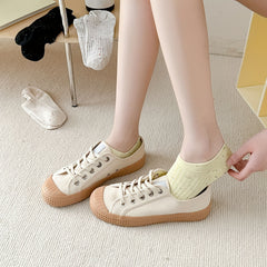 7 Pairs Polka Dot Ankle Socks Women's Stockings