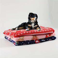 Cartoon Pattern Warm Pet Blanket Soft Dog Winter Blanket