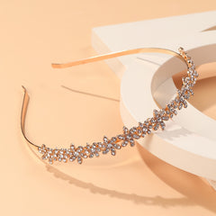 Alloy Rhinestone Flower Hair Hoop Head Jewelry Women Hair Accessories