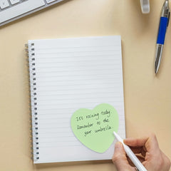 400pcs Heart Shape Sticky Notes Self-adhesive 100 Sheets