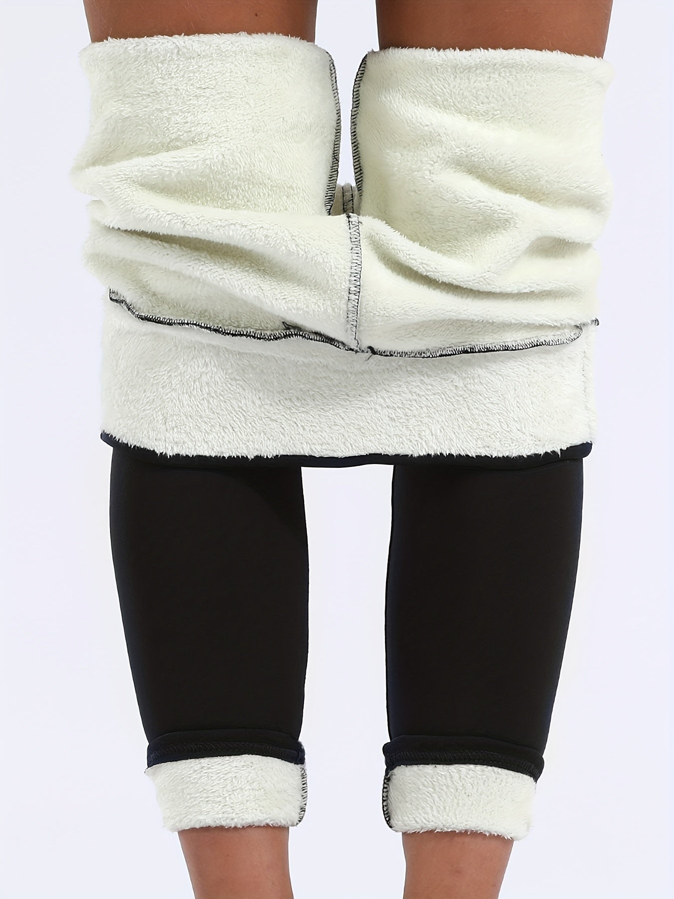 Women's High Waist Fleece Leggings Winter Warmth