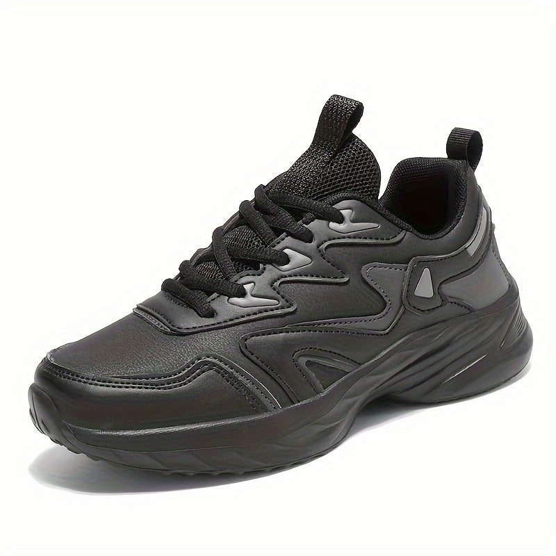 Waterproof Faux Leather Sports Shoes Non Slip Thick Bottom