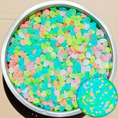 100pcs Light Luminous Glowing Stones Multicolor Glow Stone for Gardens