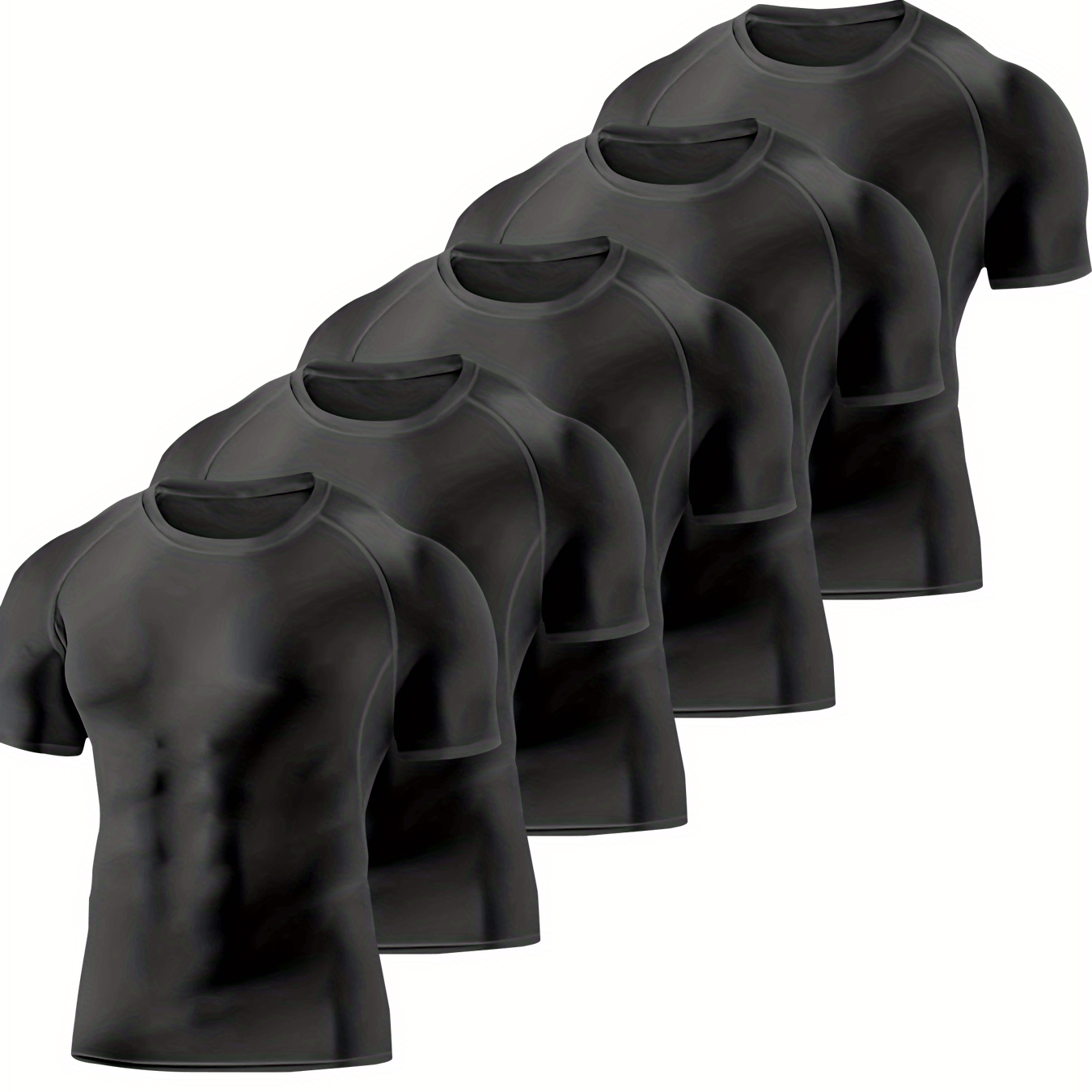 HOPLYNN Men's Compression Shirt Short Sleeve Undershirt for Gym Fitness