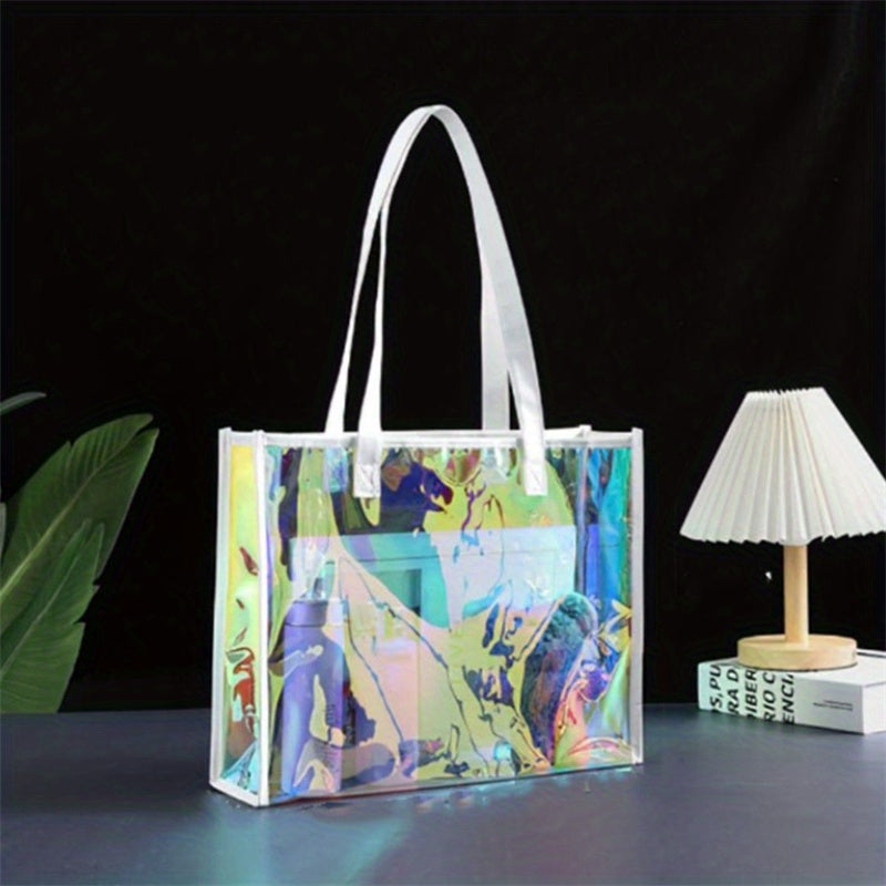 Laser Illusion Tote Bag Stylish Makeup Storage Bag