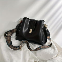 Ethnic Strap Crossbody Bucket Bag Retro Style