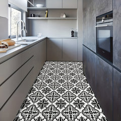 10pcs Adhesive Flower Floor Tiles 0.6mm PVC Kitchen Bathroom Peel and Stick