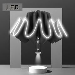 LED Light Folding Auto Umbrella